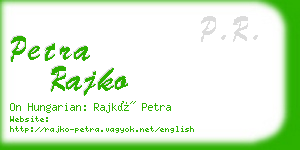 petra rajko business card